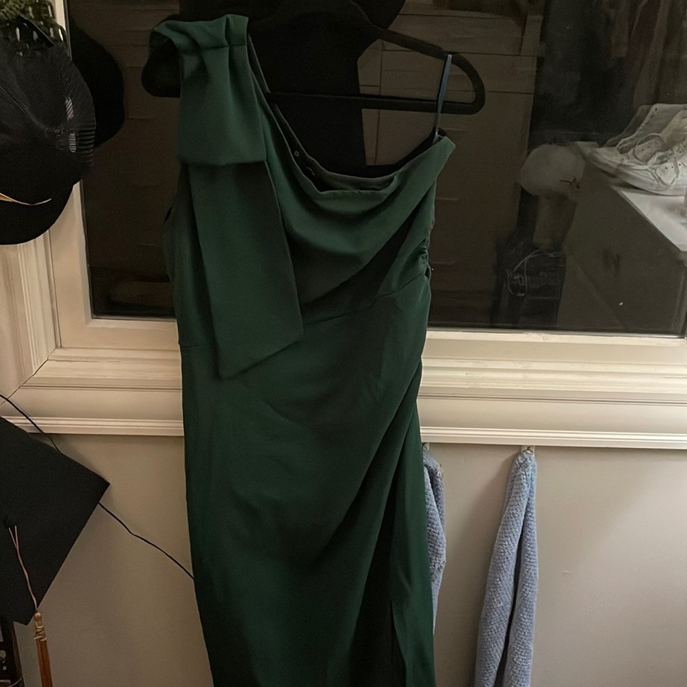 emerald green long dress